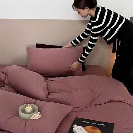 类a母婴级针织棉四件套棉裸睡ltao686纯天竺棉1笠00全棉被套床单