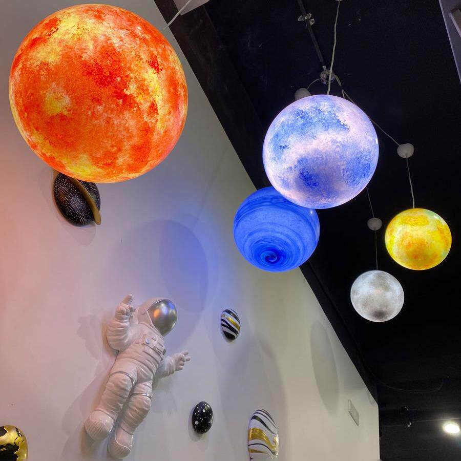 球灯月吊灯星空圆行星商场大厅幼儿园游乐球场669餐厅吧台艺术球