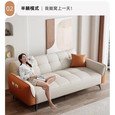 猫抓布沙床功能两用现代简客厅公发寓EIZ小户型单双约人多可折叠
