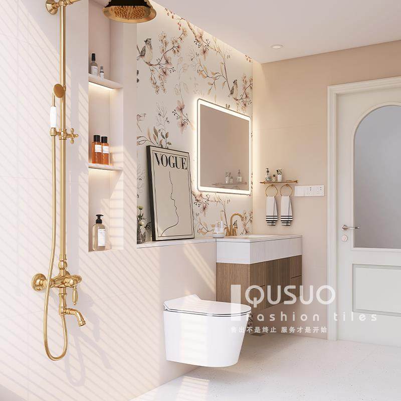 所法式卫生间瓷砖厨小花砖奶油风浴室厕所墙砖水982房趣磨石地砖,家装主材,仿古砖（包括文化石）,淘宝优惠券,粉丝福利购,淘宝优惠卷