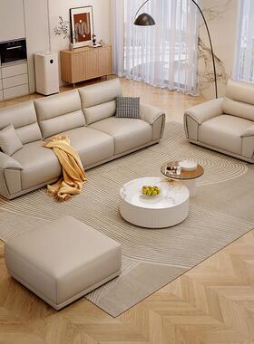 猫抓沙客KGZ发三人位直排2025新款实胶木乳沙发多功皮能厅简约风