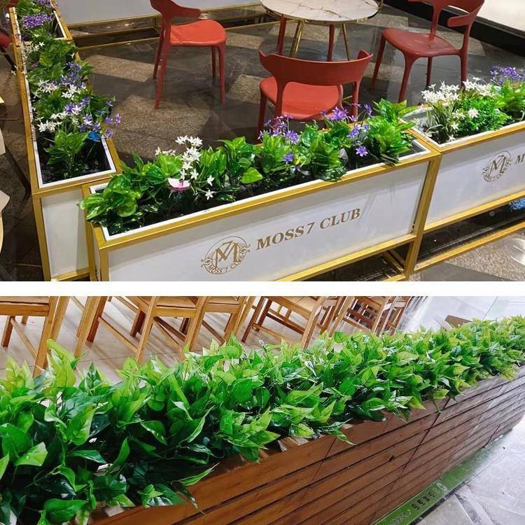 植假花植装饰花箱花绿槽售楼部餐DXV厅隔套断装娟花长栅栏綠插花