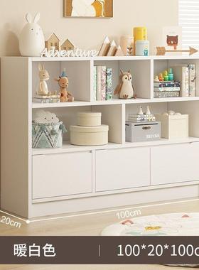 wpk书架落地物架简易家用矮柜多储物靠柜书柜阅读架层置卧JXD室墙