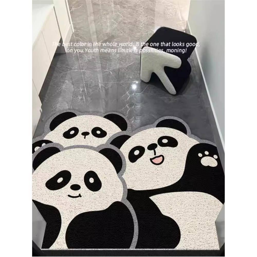 卡通丝圈入户地垫门口防滑垫子玄关地毯进门垫pvc可擦洗耐脏脚垫