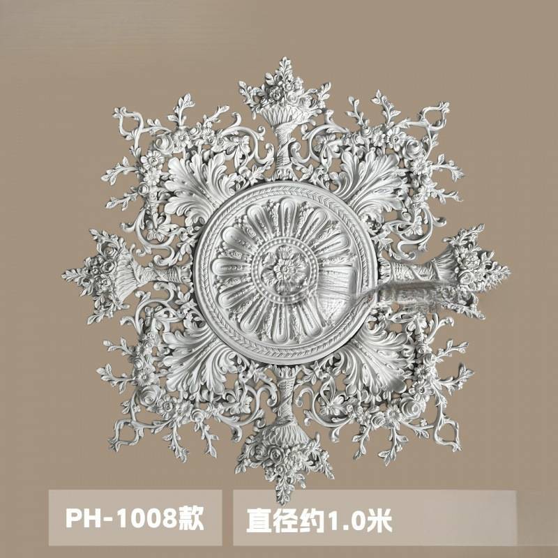 法式石膏线灯盘法式拼花灯盘客餐圆盘创意天花板非石膏组合饰花