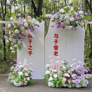 婚庆地排花厂家直供花森系莫奈风花排装饰礼路布置婚假花引花新款