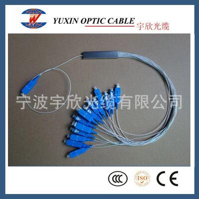 钢管分路器微分1*64SC/UPC1.5M0.9套管G657A1迷你分路器