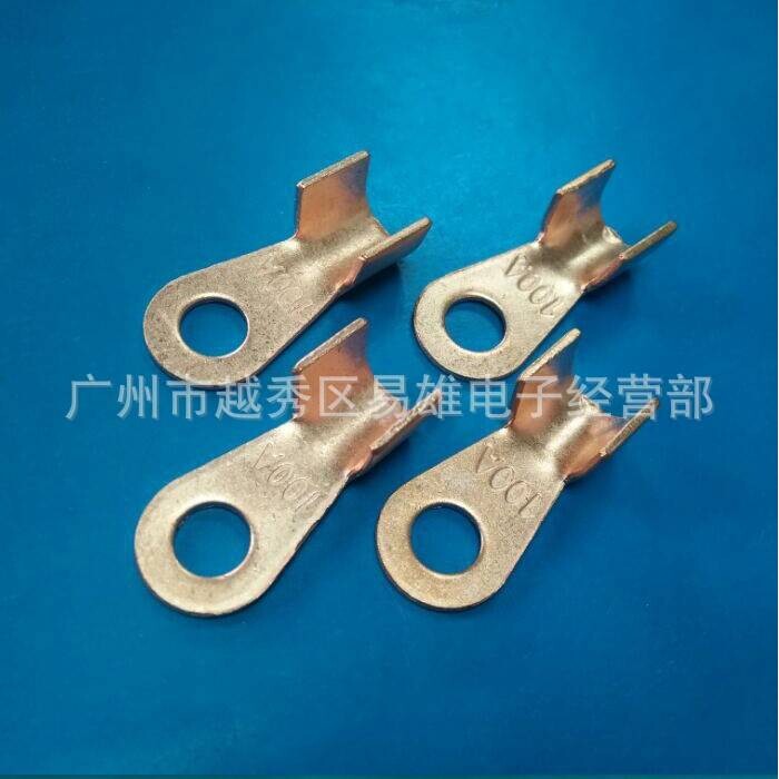 OT-100A开口线耳铜鼻子20A/30A/40/50/60铜线耳铜接头线耳500/包