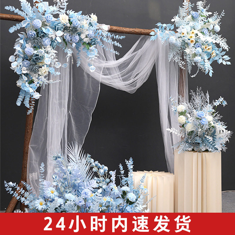婚礼布置花排 婚礼地排花装饰摆件婚庆用品T台路引花舞台背景挂花