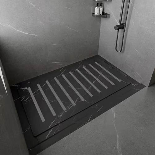 防滑脚石岩原槽防滑板淋浴板沉式卫生间淋浴房板底地座大理石下拉
