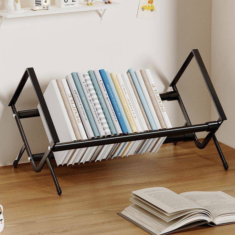 可伸缩飘窗台面书架儿童办公桌简约书立架铁艺桌上桌面置物架收纳