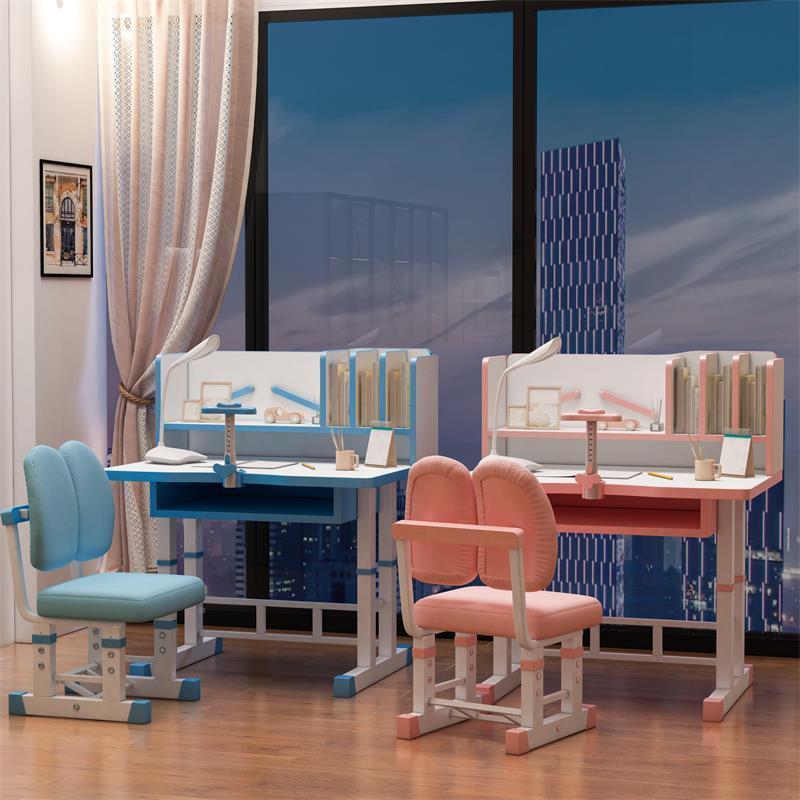 儿学习童书架学生家用课桌书桌装可调套升咨询客服降抽屉椅凳桌子