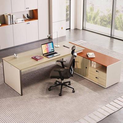 简约现办公大桌0544办公室家具桌椅组合经理班代台电脑单人桌子老