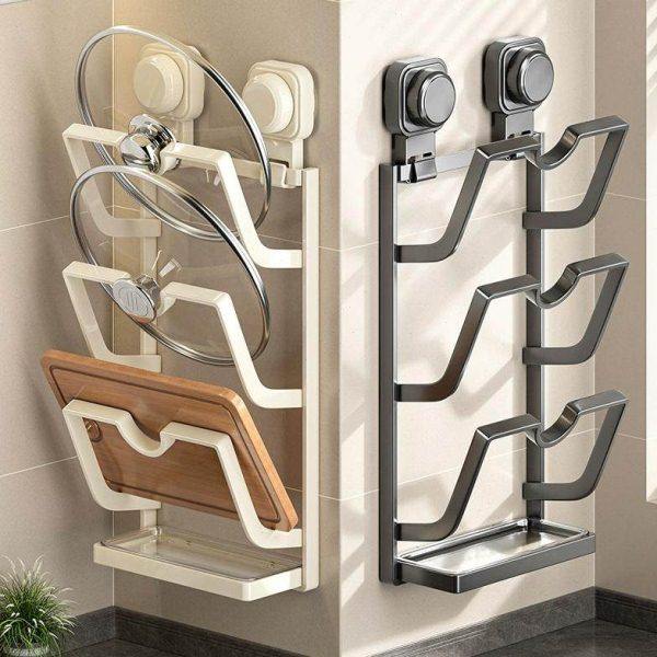 吸盘免打孔锅盖架厨房置物架壁挂式放菜板砧板多功能墙上收纳神器,厨房/烹饪用具,锅盖架/锅盖收纳垫,淘宝优惠券,粉丝福利购,淘宝优惠卷