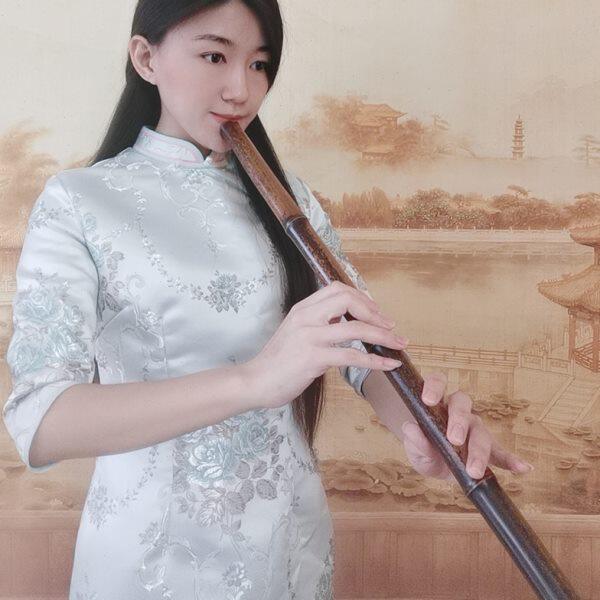 楚吟 梦兮 大漆紫竹箫九节雅箫收藏专业演奏八孔一节整支紫竹洞箫