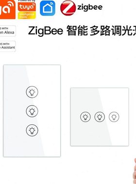欧美规可控硅调光开关TUYA涂鸦zigbee120调光86可接钨丝灯泡Alexa