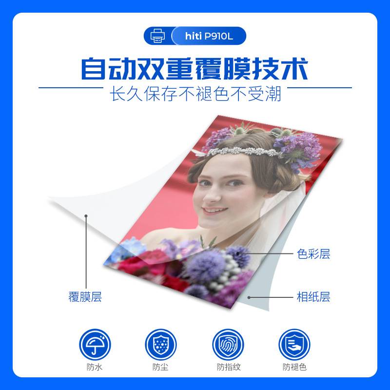 HiTi呈妍P910L热升华照片打印机 12寸商用大尺寸宽幅面扩印机无线