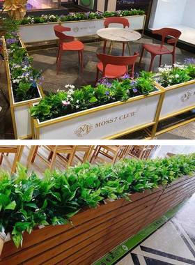 綠假花售绿植植装饰花箱槽楼部餐厅隔断套装娟花长栅栏花NRM插花
