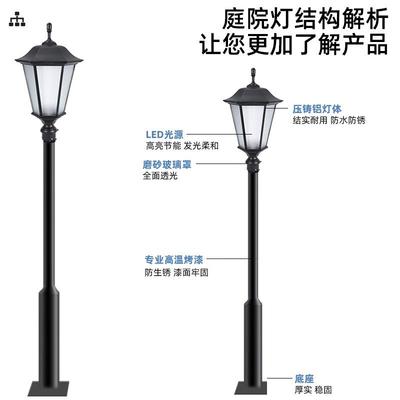 太阳能庭景米院灯户外防水33.5米明小区庭院灯公园市电照灯广场道