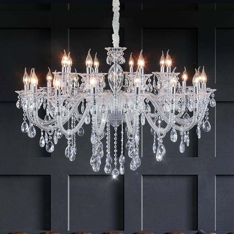 024新2款轻奢欧式客厅水晶吊灯端大863气餐厅卧高室大灯法式别墅