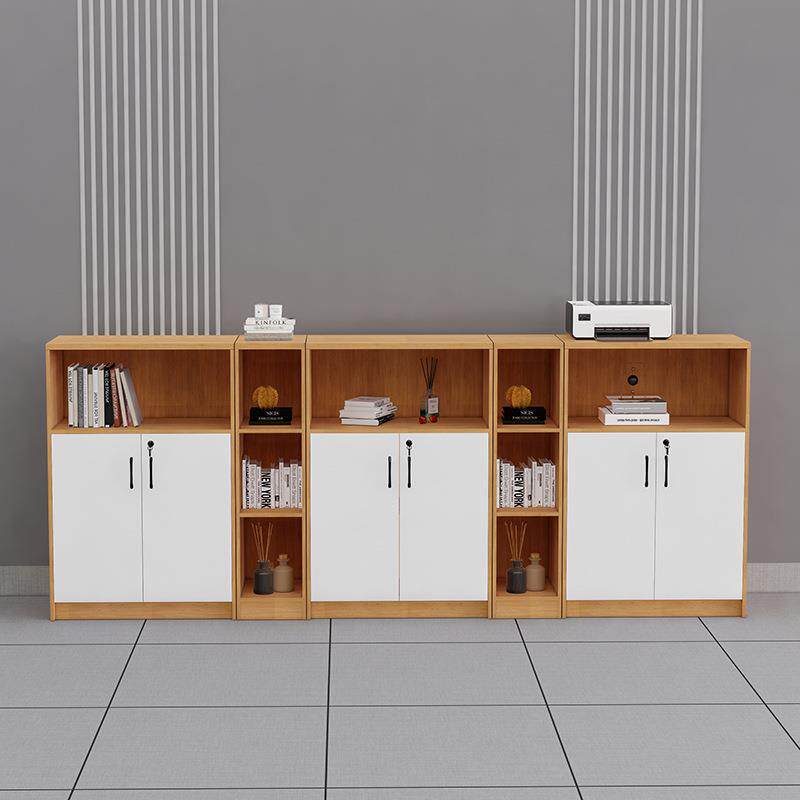 文柜办公室资件料档子案柜储物柜茶水柜矮柜木打质带NBW锁隔断柜