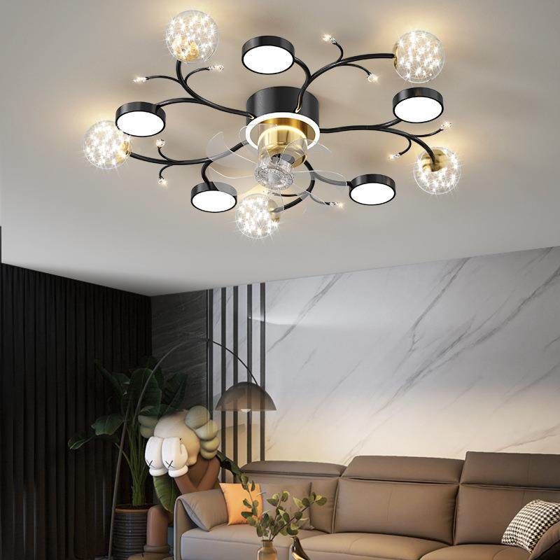 风787魔豆吸顶扇音灯吊扇灯电小客厅餐厅卧室扇灯静带电风扇吊灯