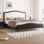 意式 奢猫爪皮床主卧双人大轻床皮软PTY艺床现软代简约包床主卧室