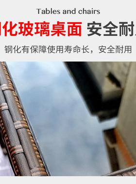 摆摊背椅两件套客厅餐桌厅阳台院家用61232靠折叠茶几藤编桌庭椅