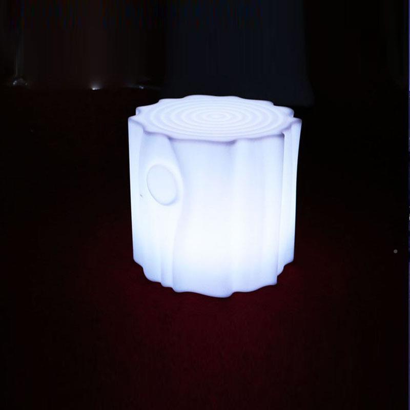 控led七彩发茶光树桩凳变色矮凳庭院家具儿童学生组几树凳凳遥子