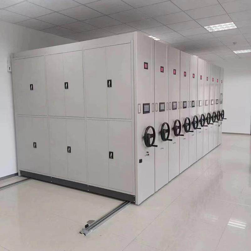 电动钢制档案存放财柜带轨道档案室能务资料柜移动智能密集集密柜