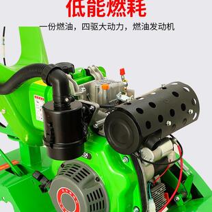 包邮微耕除草机小汽型家用耕地地旋耕机硬土翻NOJ机新款四驱柴油