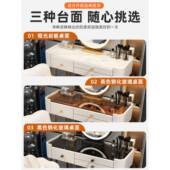 轻仿岩板化妆桌收现纳一体桌奢梳妆台代简卧室家653约用化妆台小