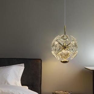 跨境新英640品创意蒲公小吊灯卧室床头轻吊奢水晶个性玄关吧台灯