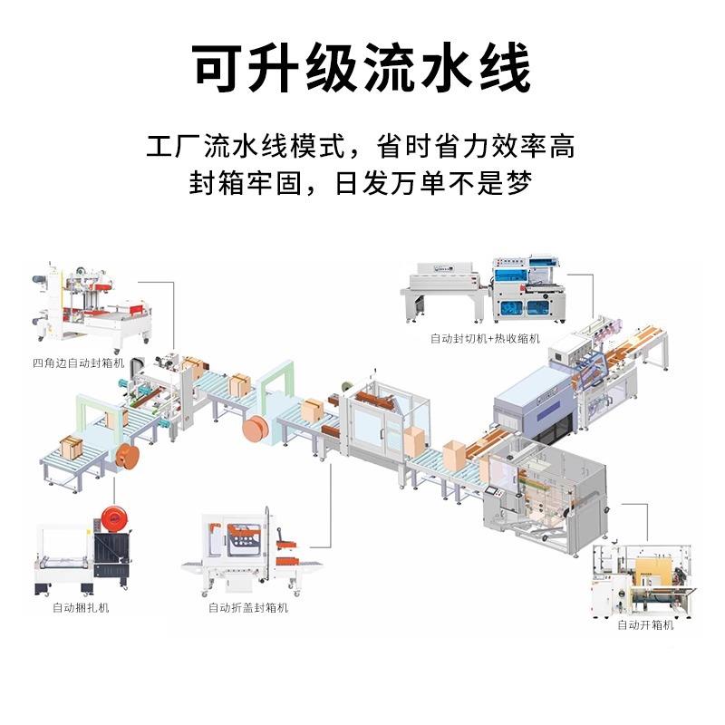 自动封箱转角式十号字封箱机机邮政1-3纸箱打598包生1鲜泡沫箱快