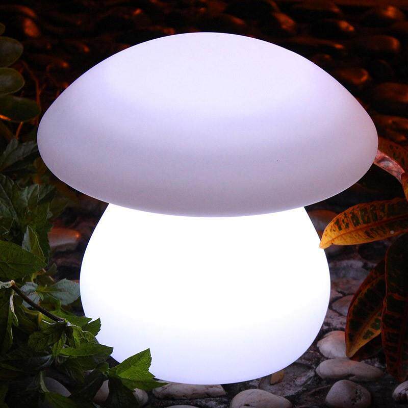 ed太阳能SK-006发光蘑灯户菇外防水景观庭院落l彩地草坪灯七地插