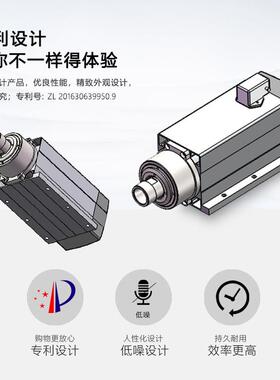 振/FQD系列2.2k雕刻机主轴电机高宇速马达法兰固定EFQD9*82R25款
