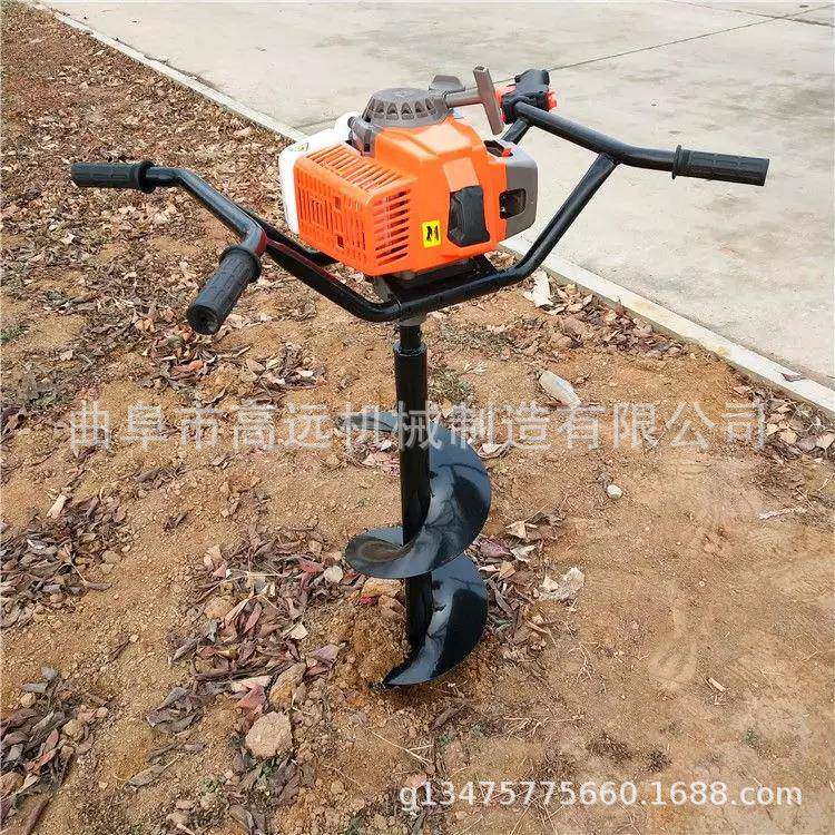 率小埋型植树打坑机CMM立柱桩打孔机大功汽油挖坑机