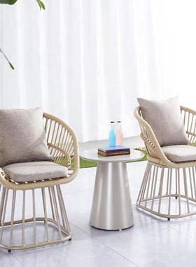 编绳椅三BSY-11件套公户外桌绳椅子户拉外景区园藤椅休闲茶几防水防晒