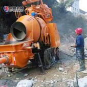 混凝土滚浆搅拌QPH拖泵二次结筒构浇筑泵细石砂双卧轴搅送拌一体