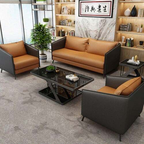办公室务客沙发接商待简约现代店铺小型休闲SF032会三人位沙发几