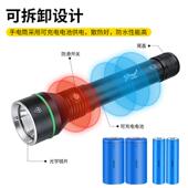 新款 度大功率XHP701.2S5高亮潜水手电筒电量显示10米深潜水手电筒