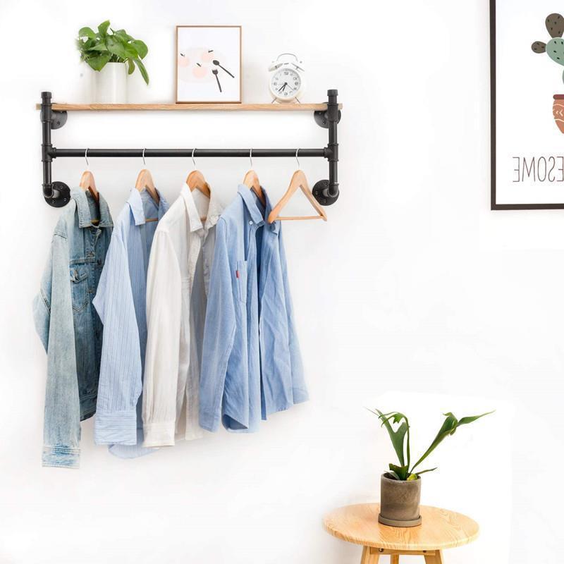 置物壁架壁挂式置物架收壁挂式置物架实工业风木美式LYN纳收纳挂