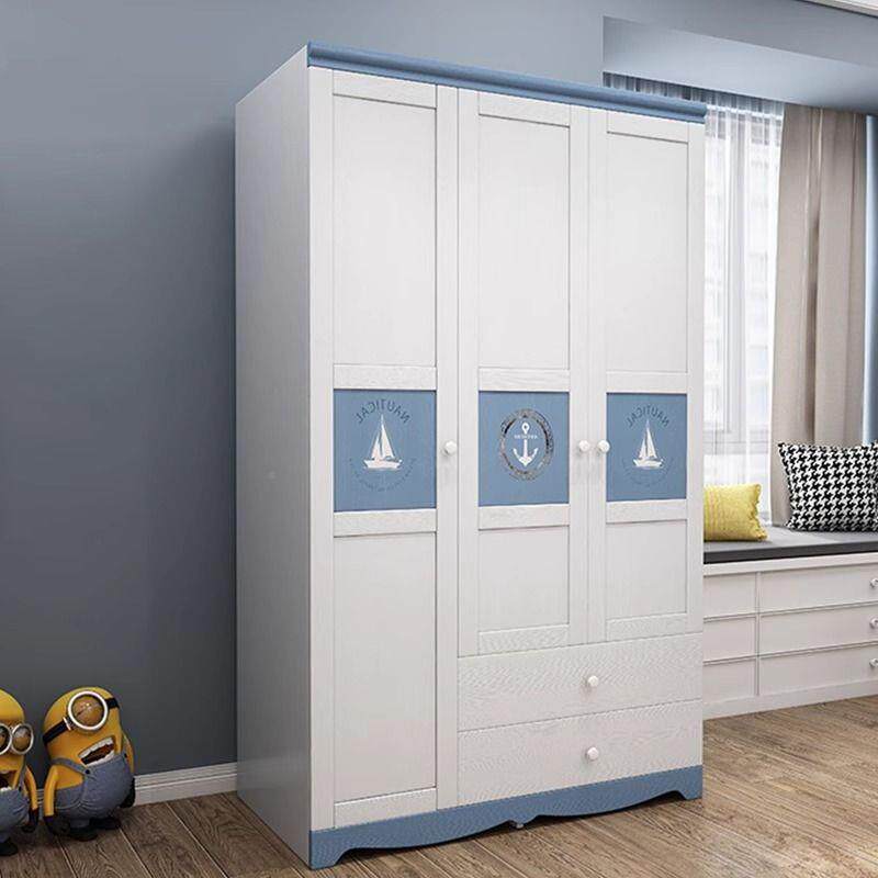 少年实木衣儿衣柜家童用卧室女青孩男孩二门三门四门EOY橱柜子收
