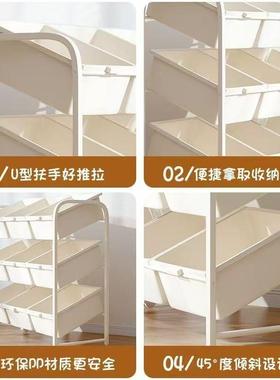 书玩具收动子纳置物架儿童报VKV架家用宝宝绘画书本落地储物架移
