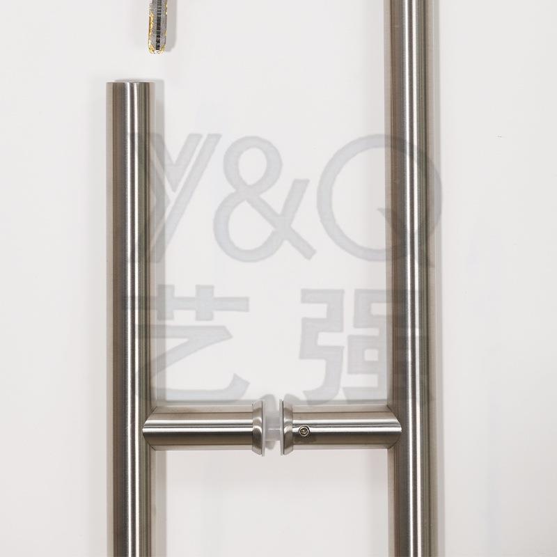 玻璃门拉手黑不锈钢YQA111门拉手手色扶手隔断门酒店大推拉门包皮