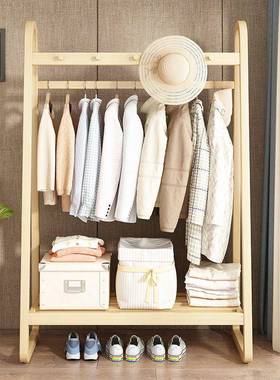 实木代简约衣小户柜型卧单室现家用经济型简NJL易组装出租屋人挂