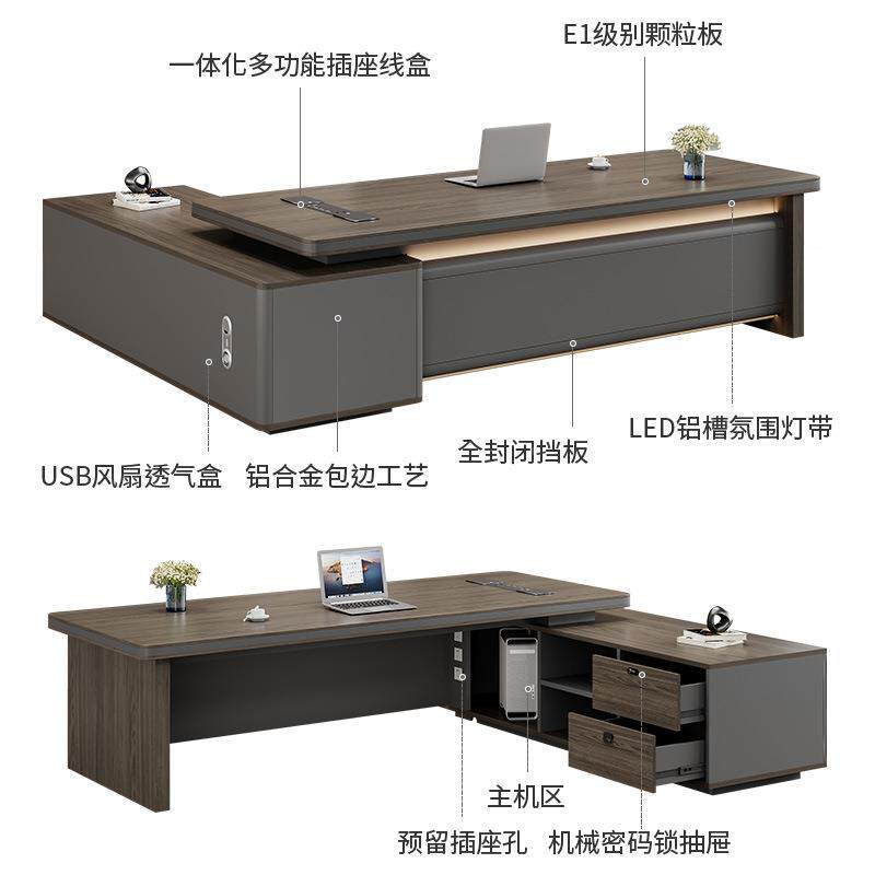 办公桌lbz-1老板高档总裁桌事经理大班台办公室桌组家具董长桌单