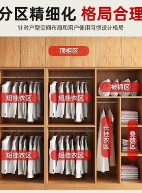 实大柜家用卧租室现代简约小户型VME衣儿童柜子出房用大木衣橱