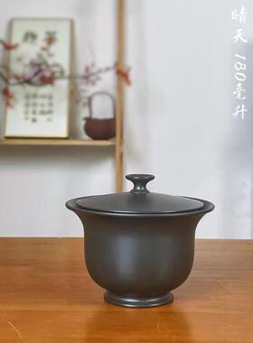 新中式盖碗纯手工钦州碗坭陶茶全孔自带壶过兴滤免茶漏盖带fcbC2C