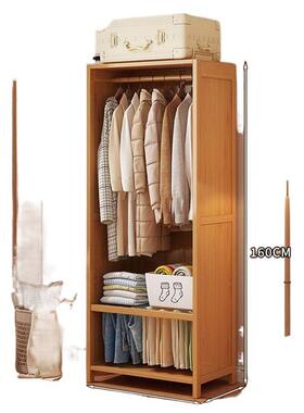 AA遮简易衣柜出租房防经尘济型结实耐RHB用挂衣橱带挡帘卧室容大